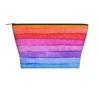 Vernice ad acquerello colori vivaci linea grafica, Borsa da toilette Borsa per trucco Borsa per cosmetici Borsa da toilette da viaggio portatile