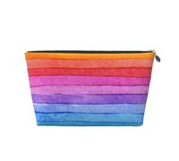 Vernice ad acquerello colori vivaci linea grafica, Borsa da toilette Borsa per trucco Borsa per cosmetici Borsa da toilette da viaggio portatile