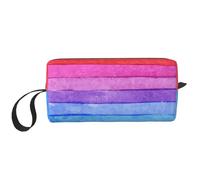 Vernice ad acquerello colori vivaci linea grafica, Borsa per il trucco Borsa per cosmetici Borsa da toilette da viaggio portatile Borsa per trucco Organizer
