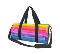 Vernice ad acquerello colori vivaci linea grafica, Borsone da viaggio di grande capacità Borsa rotonda Borsa da viaggio sportiva Borsa da viaggio Borsa da fitness