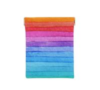 Vernice ad acquerello colori vivaci linea grafica, Spremere il portafoglio superiore da donna Borsa portaoggetti Piccola portamonete Portamonete
