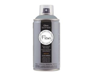 Vernice all`acqua spray Fleur V01 trasparente lucida UV 300 ml Trasparente lucido