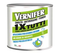 VERNICE ANTIRUGGINE ACRILICA 'VERNIFER 1 X TUTTI' Ml. 500 - verde bosco brillant