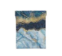 Vernice astratta marmo blu glitter oro, Spremere il portafoglio superiore da donna Borsa portaoggetti Piccola portamonete Portamonete