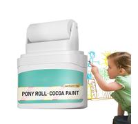 Vernice Bianca 50 G Vernice Bianca Per Riparazione Murale, Vernice Bianca Per Ritocco Murale, Piccolo Rullo Di Pittura Per Restauro Murale Pittura Per Muri, Pittura Bianca A Secca