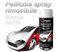 VERNICE BIANCO LUCIDO PELLICOLA SPRAY REMOVIBILE 400ML CERCHI AUTO MOTO DGEAR