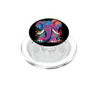 Vernice colorata Splash Elephant Vibrant Wildlife Pop Art PopSockets PopGrip per MagSafe