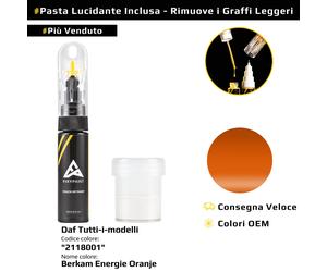 Vernice di ritocco per Daf Tutti i modelli Codice: 2118001 Berkam Energie Oranje