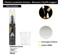 Vernice di ritocco per Daihatsu Cuore Codice: W23 White