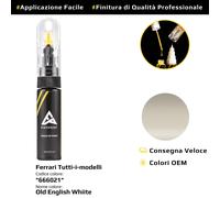 Vernice di ritocco per Ferrari Tutti i modelli Cod: 666021 Old English Whiite