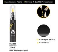 Vernice di ritocco per Fiat 500 Cod: 594/B Nero Millemiglia Opaco