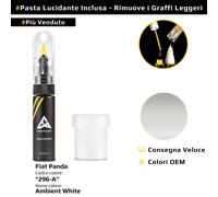 Vernice di ritocco per Fiat Panda Codice: 296/A Ambient White
