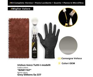 Vernice di ritocco per Irisbus Iveco Tutti i modelli Kit 82601167 Grey Sikkens S