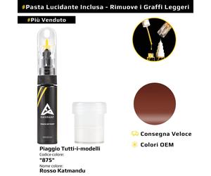 Vernice di ritocco per Piaggio Tutti i modelli Codice: 875 Rosso Katmandu