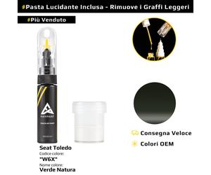 Vernice di ritocco per Seat Toledo Codice: W6X Verde Natura