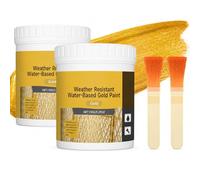 Vernice dorata a base d'acqua resistente agli agenti atmosferici, vernice a foglia d'oro a base d'acqua per arte, pittura, artigianato, ideale per tela, legno, tessuto, ceramica e pietra (2PCS)