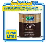 Vernice "Flatting" Tassani Incolore Brillante Protezione Per Legno LT. 0,750