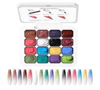 Vernice gel per unghie, palette di 16 colori per sfumare e manicure francese, gel per unghie, per studio spa, feste, viaggi, soggiorno, casa, ragazze, donne principianti