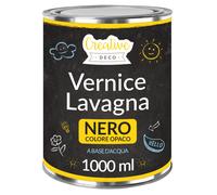 VERNICE LAVAGNA NERA A BASE D'ACQUA 1000 ML FLACONE 1 L PER INTERNI ESTERNI 10 M