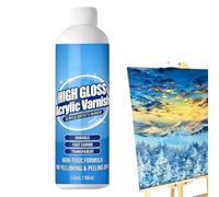 Vernice lucida per pittura acrilica, 120 ml, resistente ai raggi UV, non ingiallisce, trasparente, per artisti, hobbisti, principianti, professionisti, tela, legno, fai da te, opere d'arte