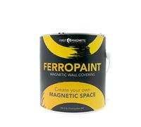 Vernice Magnetica A Carbone Ferropaint® Per Pareti, Camera Da Letto, Ufficio, Cucina, Sala Giochi, Aula, Fai -Da -Te E Ristrutturazione - 2,5 Litri - 5 Lattine