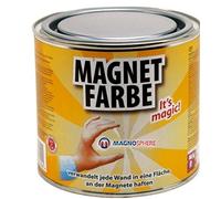 Vernice magnetica Pittura calamita murale/per lavagna - 1 litro - per 2,5-10m² - Creare superfici adesive per magneti - Vernice di base (grigio) - può essere rivestito con qualsiasi colore