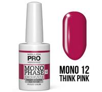 Vernice monofase n°12 Think Pink 5-in-1 n°10 uv/led Mollon Pro 10ML