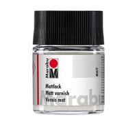 Vernice Opaca Marabu, 50 ml in Barattolo, Vernice Trasparente Opaca a Base di resine Sintetiche a solvente, Resistente agli Agenti atmosferici e alla Luce, 11080005000