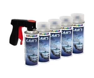 Vernice Opaco 5 x 400 ML Chiaro Spray Dupli Color 720352 Con Manico Pistola