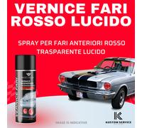 Vernice oscuramento Fari Spray oscurante auto moto tuning Fanali rosso lucido ,