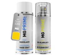 MG PRIME Vernice per auto Kit bombolette spray 2K per Ferrari 4305 Giallo Modena Bomboletta a spruzzo vernice di base 2 componenti vernice trasparente