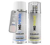 MG PRIME Vernice per auto Kit bombolette spray 2K per KIA 9S Machine Silver Metallic/Kirunasilber Metallic Bomboletta a spruzzo vernice di base 2 componenti vernice trasparente