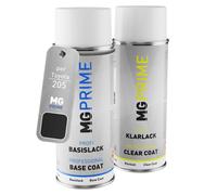 MG PRIME Vernice per auto Kit di bombolette a spruzzo per Toyota 205 Satin Black Metallic/Diamantschwarz Metallic Bomboletta spray da 400ml di vernice di base vernice trasparente