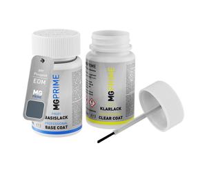 Vernice per auto Kit stilo di ritocco per Peugeot EDM Squid Ink Grey 2 x 50ml