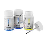 MG PRIME Vernice per auto Kit stilo di ritocco per Smart EAN / 9942 Ice White Metallic Vernice di fondo vernice di base vernice trasparente ognuno 50ml