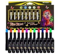 Vernice Per Il Viso Al Neon - Paint Del Corpo Reattivo UV Luminoso | Glow Non Tossico Sicuro Nel Trucco Scuro Per Feste, Festival E Halloween