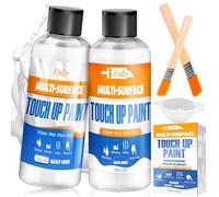 Vernice per ritocco - Aggiornamento Formula Bianco opaco e lucido Vernice di ritocco bianca per riparare superfici multiple come vasche, piastrelle, smalto - Pittura per pareti, pavimenti, mobili