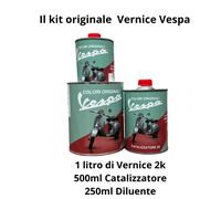 Vernice Piaggio colori originali Vespa kit per restauro 1lt + 0,5 catalizzatore.