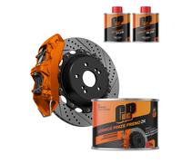 Vernice Pinze Freno 2K Arancione Kit 200 g Alta Temperatura Auto Moto