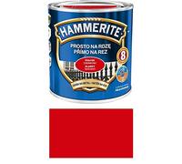 Vernice protettiva per metallo Hammerite, antiruggine, 250 ml, lucida, Rosso