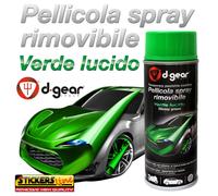 Vernice removibile VERDE LUCIDO DGEAR bomboletta spray pellicola car wrapping