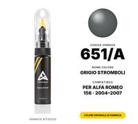 Vernice Ritocco Per Alfa Romeo 156 651/A Grigio Stromboli Kit Ritocco Graffi