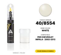 Vernice Ritocco Per Chevrolet Impala 40/8554 White Set Riparazione Graffi Auto