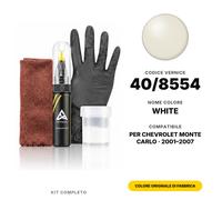 Vernice Ritocco Per Chevrolet Monte Carlo 40/8554 White Completo Ritocco Auto