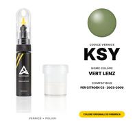 Vernice Ritocco Per Citroen C3 KSY Vert Lenz Set Auto Graffi Riparazione Kit