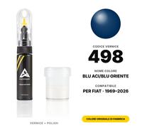 Vernice Ritocco Per Fiat 498 Blu Aci/Blu Oriente Set Vernice Auto Riparazione
