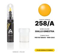 Vernice Ritocco Per Fiat Bravo 258/A Giallo Ginestra Set Kit Riparazione Graffi