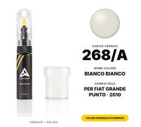 Vernice Ritocco Per Fiat Grande Punto 268/A Bianco Bianco Set Ritocco Pennino