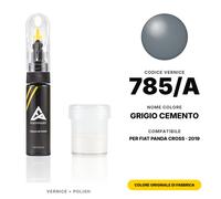 Vernice Ritocco Per Fiat Panda Cross 785/A Grigio Cemento Set Ritocco Pennino