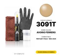 Vernice Ritocco Per Fleet Italia 3091T Avorio Ferrero Completo Colore Kit Auto
